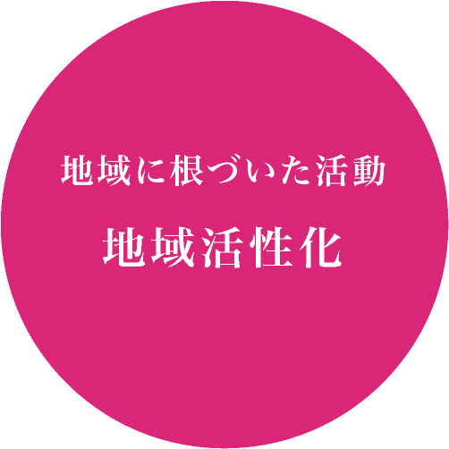 地域に根づいた活動 地域活性化